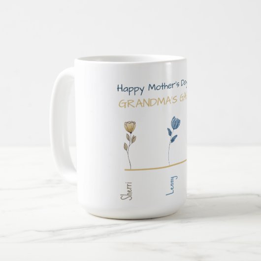 おばあちゃんの庭から幸せな母の日 コーヒーマグカップ (正面左)