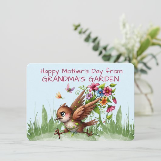 おばあちゃんの庭から幸せな母の日 シーズンカード (スタンド正面)