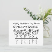おばあちゃんの庭から母の日のおめでとう シーズンカード (スタンド正面)