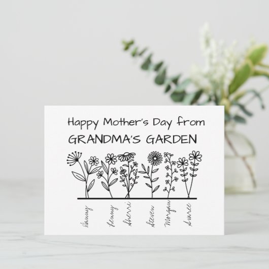 おばあちゃんの庭から母の日のお祝い シーズンカード (スタンド正面)