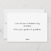 おばあちゃんの庭から母の日のご挨拶 シーズンカード (裏面)