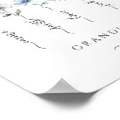 おばあちゃんの庭とグランドキッズの名前Water color ポスター (角)