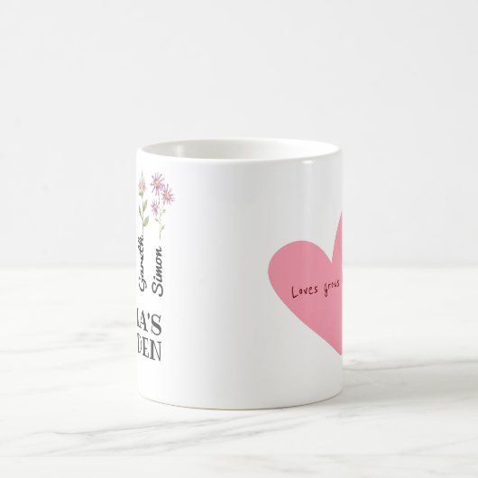 おばあちゃんの庭のおばあちゃんパーソナライズされたのプレゼント コーヒーマグカップ (中央)