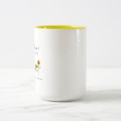 おばあちゃんの庭のひまわり コーヒーマグ ツートーンマグカップ (中央)