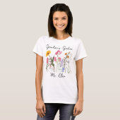おばあちゃんの庭のシャツ、母の日ギフト、誕生月 Tシャツ (正面フル)