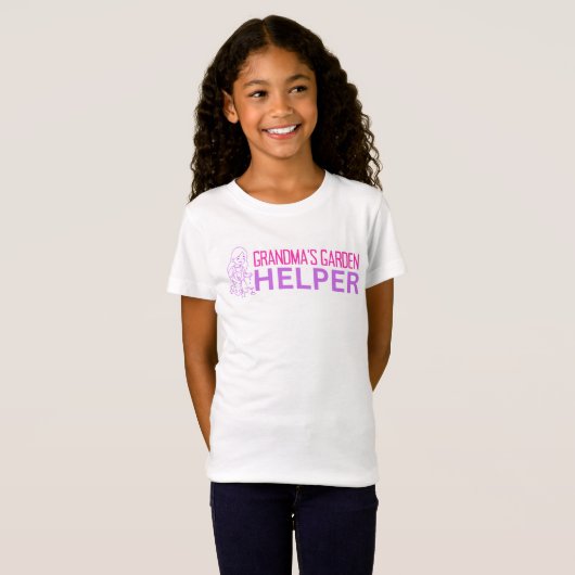 おばあちゃんの庭の助っ人Tシャツ（女の子用） Tシャツ (正面フル)