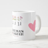 おばあちゃんの庭パーソナライズされたおばあちゃんギフト ジャンボコーヒーマグカップ (正面右)
