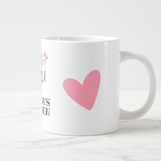 おばあちゃんの庭パーソナライズされたおばあちゃんギフト ジャンボコーヒーマグカップ (右)