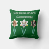 おばあちゃんの庭パーソナライズされたのペット写真 クッション (裏面)