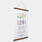 おばあちゃんの庭誕生月花形見 吊り下げ型タペストリー (傾斜あり)