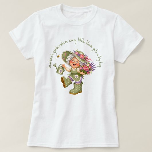 おばあちゃんの庭 Tシャツ (デザイン正面)
