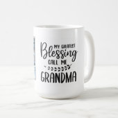 おばあちゃんの引用文と写真 コーヒーマグカップ (正面右)