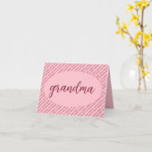 おばあちゃんの役割ピンクと赤の幸せな母の日 カード (黄色い花)