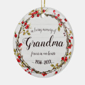 おばあちゃんの思い出に素朴リース記念 セラミックオーナメント (左)