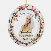 おばあちゃんの思い出に素朴リース記念 セラミックオーナメント (左)