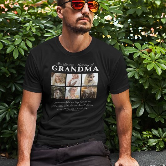 おばあちゃんの思い出の6枚の写真Tシャツ Tシャツ