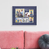 おばあちゃんの恵みネイビーウッド6フォトコラージュ キャンバスプリント (インサイチュ (リビング))