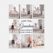 おばあちゃんの愛かわいいプレゼント8カスタム枚 フリースブランケット (正面)