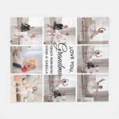 おばあちゃんの愛かわいいプレゼント8カスタム枚 フリースブランケット (正面(横))