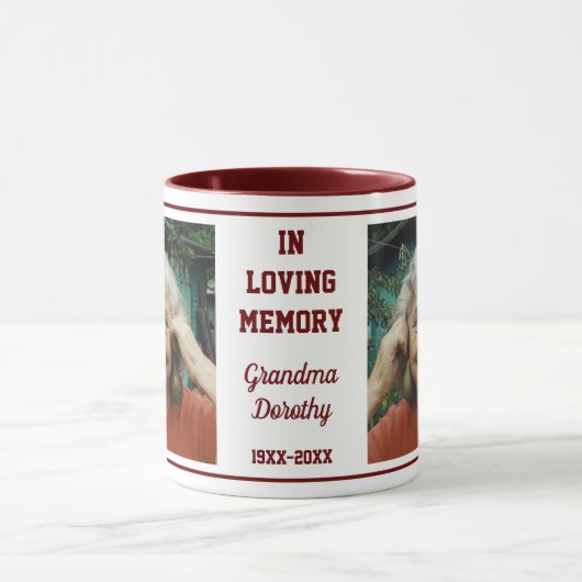 おばあちゃんの愛する思い出で2 Photo Membrance マグカップ (中央)