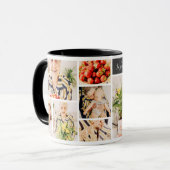 おばあちゃんの愛する思い出モダンの8フォトコラージュ マグカップ (正面左)