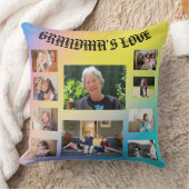 おばあちゃんの愛10枚ブルーイエローピンク クッション (ブランケット)