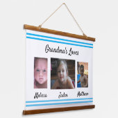 おばあちゃんの愛 |孫の写真ウォールアート 吊り下げ型タペストリー (傾斜あり)
