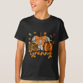 おばあちゃんの感謝祭ヒョウ柄カボチャ コケティッシュボウ M Tシャツ (正面)