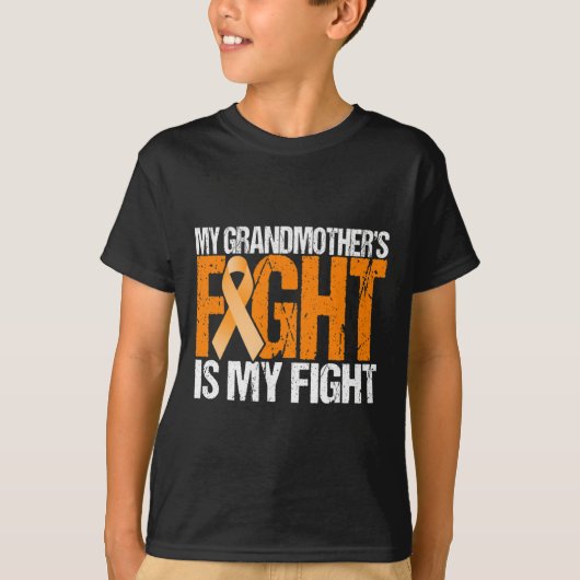 おばあちゃんの戦いは私の白血病認識度 Tシャツ (正面)