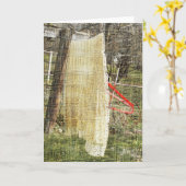 おばあちゃんの手作り毛布 カード (黄色い花)