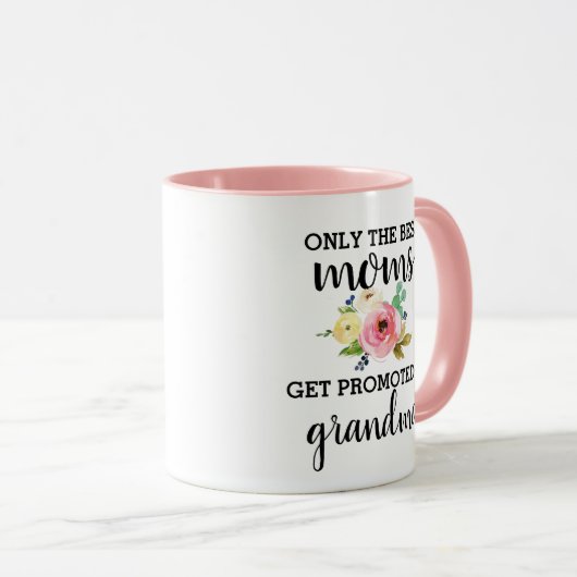 おばあちゃんの新しいおばあちゃん妊娠の暴露に昇進 マグカップ (正面右)