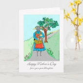 おばあちゃんの日のおばあちゃん猫たち カード (黄色い花)