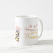 おばあちゃんの日ヴィンテージバッジデザイン コーヒーマグカップ (正面右)