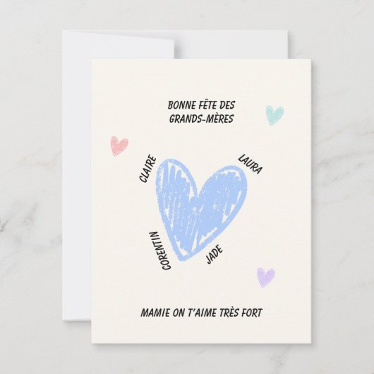 おばあちゃんの日特別な孫の名前 ノートカード (正面)