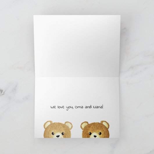 「おばあちゃんの日」おばあちゃん2頭がベアカード カード (内部)