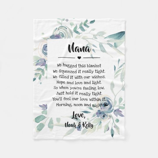 おばあちゃんの日 – 孫のグラミーナナ フリースブランケット (正面)