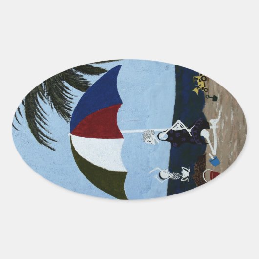 おばあちゃんの日 楕円形シール (正面)