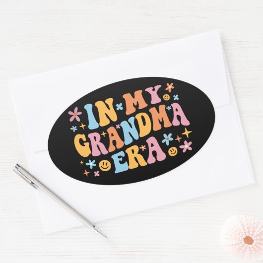 おばあちゃんの時代 楕円形シール (封筒)