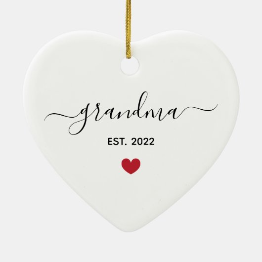 おばあちゃんの最初年セラミックオーナメント セラミックオーナメント (裏面)