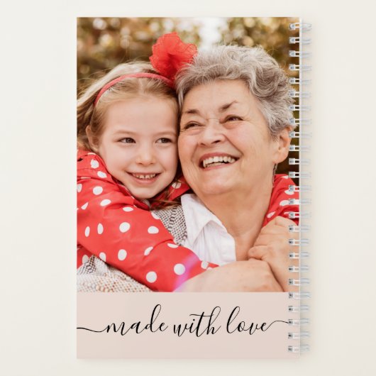 おばあちゃんの最高のレシピクックブック6 Photo Collage ノートブック (裏面)