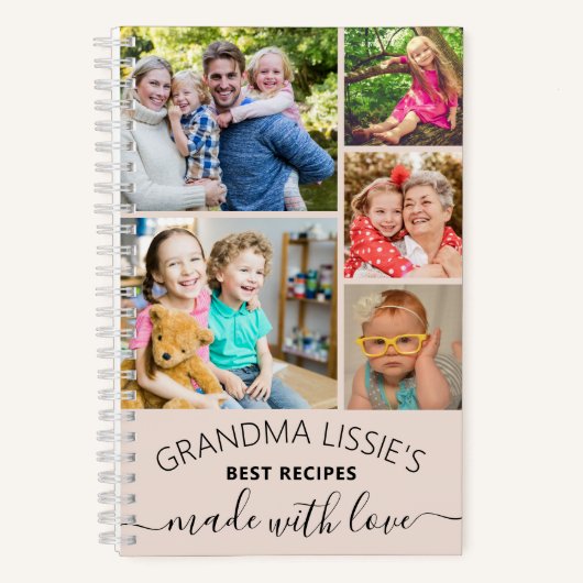 おばあちゃんの最高のレシピクックブック6 Photo Collage ノートブック (正面)
