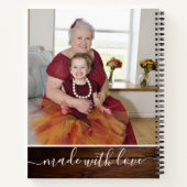 おばあちゃんの最高のレシピ素朴の写真料理 ノートブック (裏面)