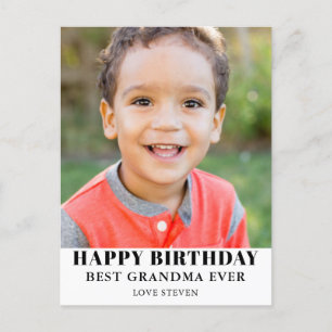 おばあちゃんの最高の写真 誕生日 ポストカード