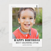 おばあちゃんの最高の写真 誕生日 ポストカード (正面/裏面)