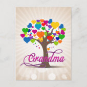 おばあちゃんの木の生活ハート ポストカード (正面)