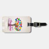 おばあちゃんの木の生活ハート ラゲッジタグ (正面横)