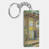 おばあちゃんの来場者 キーホルダー (正面左)