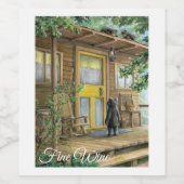 おばあちゃんの来場者 ワインラベル (シングルラベル)