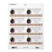 おばあちゃんの梅ジャム瓶ラベルカスタマイズ() ラベル (フルシート)