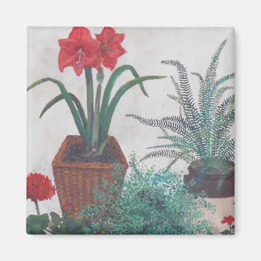 おばあちゃんの植物 マグネット (正面)